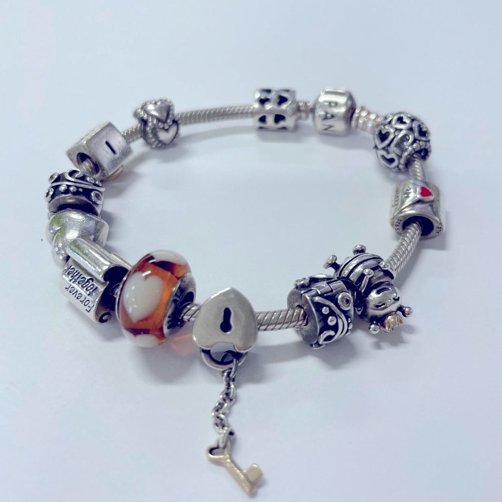 Pandora Bracelet with Love Charms 💕